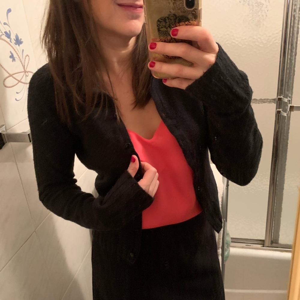 Vintage GAP Stretch Black Cardigan Button Up